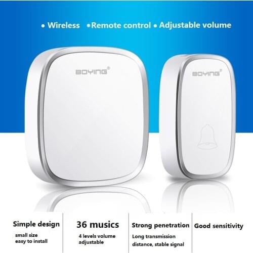 Wireless Waterproof Doorbell 1 Button 2 Receiver 300M Remote Control Smart Cordless Home door bell 60 chime US EU UK Plug