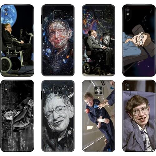Black tpu Case For Xiaomi Redmi 7A 8 8A 9 9A 9C Case Redmi Note 8T 8 Pro T Note 9 9S 9 Pro Case Stephen William Hawking