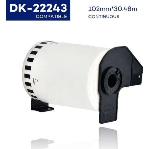 CIDY for Brother DK-22243 Continuous Thermal Paper Label DK22243 DK-2243 102mm x 30.4m Compatible Labels Brother Labels DK 22243