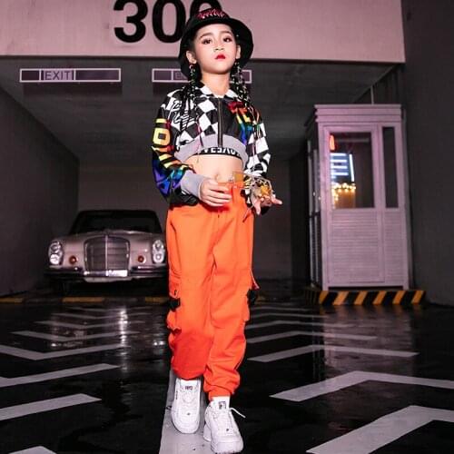 Kids Jazz Dance Costumes Girls Suit Fashion Stage Clothes Autumn School Performance Outfit Children Street Dance Costume BL2643