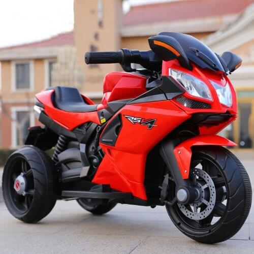 Childrens Electric Motorcycle Tricycle Bluetooth 2-9 Years Old Lnflatable Wheel Shock-absorbing Car Can Sit People