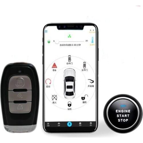 For Audi A4/Q5 2008-2014(with push button) add push start remote start system keyless entry system and mobiephone app control
