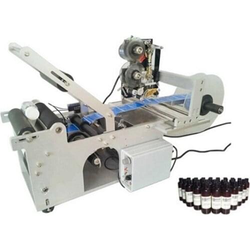 Newest low price bottle labeling machine with hot stamping code printer