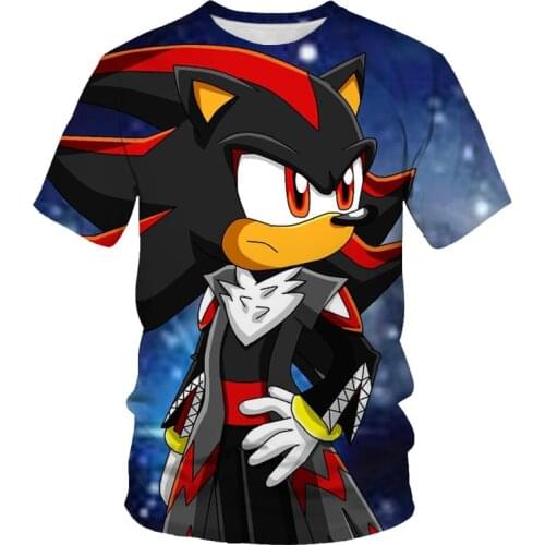 Summer Fashion New Mens T-shirt Anime Cartoon Blue Cat Elf 3D Printing Casual Short Sleeve Breathable Comfortable Top