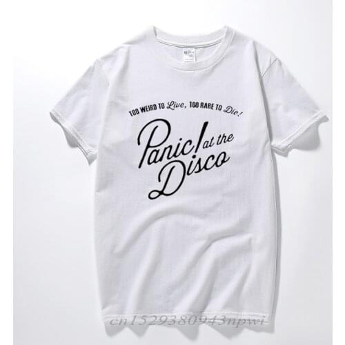 2020Men Print Music Band Panic At The Disco Fashion T Shirt O-Neck Short Sleeve Summer Casual Hipster Polyester T-shirt