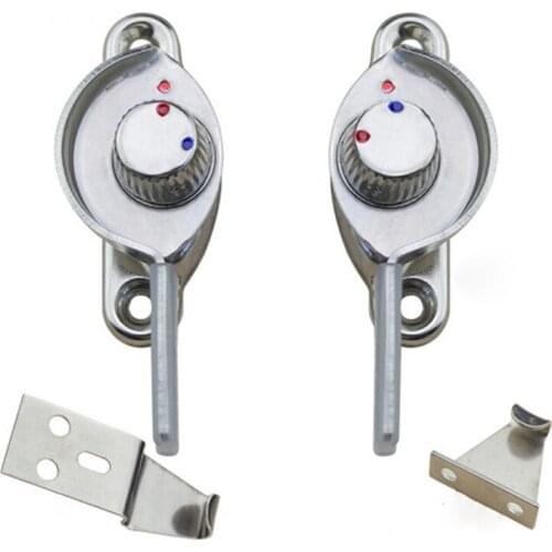 Stainless Steel Sliding Door Window Lock Buckle Double-sided Crescent Safety Lock Vintage Door and Window Hardware Accessories