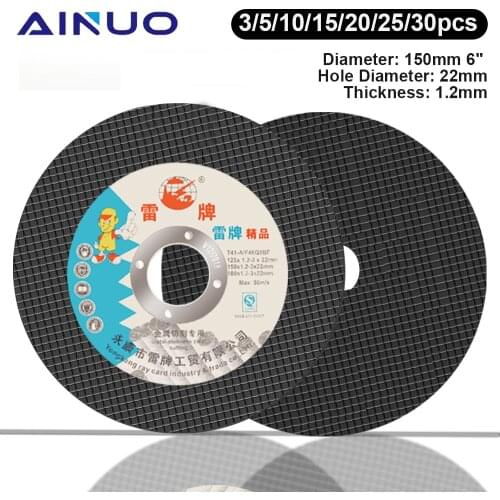 150mm Metal Cutting Discs 6 inch Cut Off Wheels Flap Sanding Disc Angle Grinder Wheel Stainless Steel 3-30Pcs