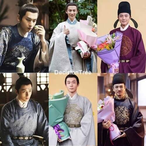 2021 the promise of chang'an tv hanfu traditional han dynasty costume adult men tang suit hanfu robe men cosplay stage suit