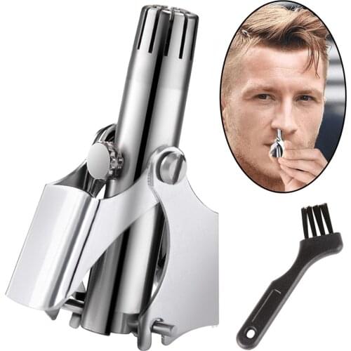 Nose trimmer for men stainless steel manual nose trimmer for vibrissa razor washable shaver nose ear hair trimmer