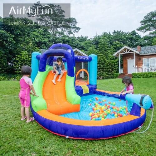 Inflatable childrens castle with spray gun play pool amusement facilities, water slide, Jumper Bouncer Castle Toys For Kids