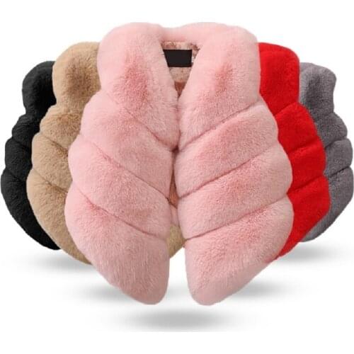 NEW Baby Girl Winter Clothes Artificial Fur Vest Coats Warm Waistcoat Kids Sleeveless Jacket Newborn Outerwear Clothing For girl