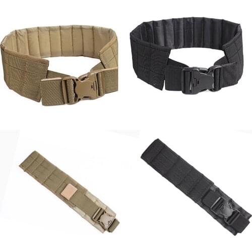 New 114cm Waistband Camouflage MOLLE Girdle Tactical Outer Waist Belt Padded CS Belt Multi-Use Equipment Airsoft Wide Belts