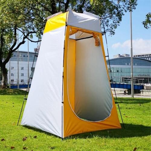 Portable Toilet Tent Privacy Shower Bath Camping Pop Up Tent UV Function Outdoor Quick Opening Dressing Tent Army Green/yellow