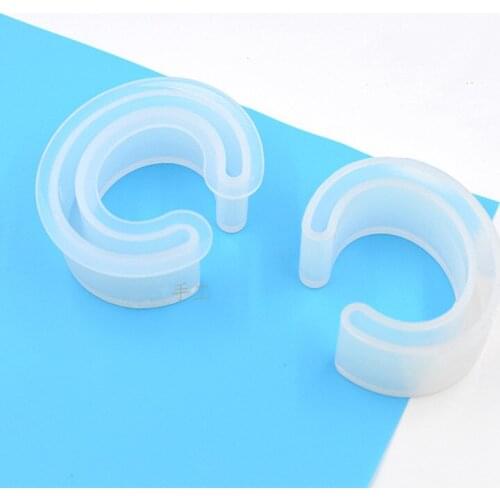 Semi-opening C-shaped Bracelet Silicone Mold DIY Crystal Epoxy Oval Bracelets Large Size Mirror Crafts Making Molds