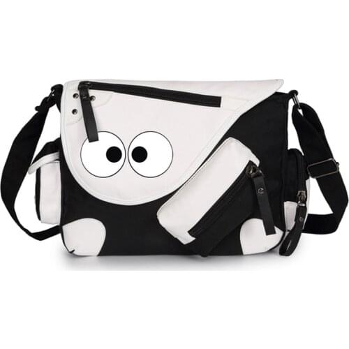 Dustbunny No Face Man Canvas Casual Zipper Shoulder Bag Crossbody Bags Schoolbags Messenger Gift