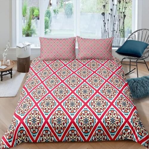 Flower Digital Printing Bedding Sets 2/3pcs Vintage Bed Cover Duvet Cover Set Luxury Queen King Size Quilt Covers Pillowcases