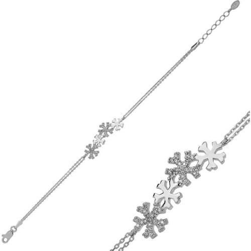 Silverlina Silver Snowflakes Women 'S Bracelet