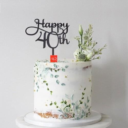 Number Cake Toppers Baby Shower Birthday Decoration Wedding Gold Black 17/18/21/25-29/30/40/50/60/70/80 Cakes Dessert Decor