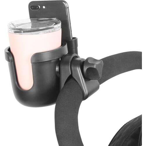 Bicycle Cart Milk Water Bottle Rack Container Wheelchair Universal Cup Holder 2 in 1 Baby Stroller Cup Holder