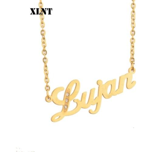 XLNT Lujan Name Necklace Personalized Name Necklace,Custom Name Necklace, Custom Jewelry, Custom Customized Gift for Her