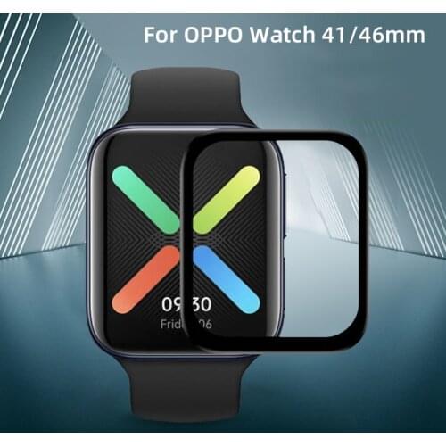 Soft Fibre Glass Protective Film Cover For oppo Watch 46mm 41mm Full Screen Protector Case For oppo Smart Watch