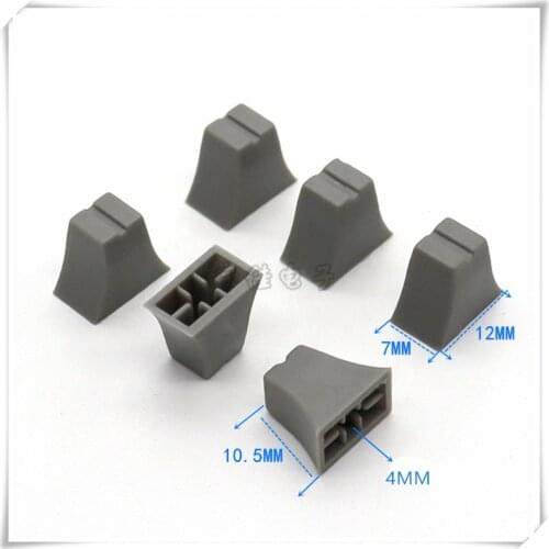 10 Piece 12*7*10.5MM straight slide potentiometer mixer push rod cap plastic console volume hat inner hole 4MM