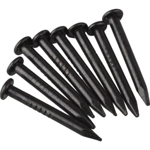 18 x 1.3mm Round Head Black Copper Antique Roofing Nails for Furniture 100g