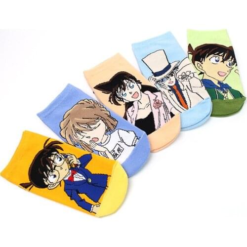 2021 Women Men Cute Janpanese Anime Cartoon Ankle Socks Harajuku Cotton Non-Slip Kawaii Funny Summer Low Cut Short Size 35-40