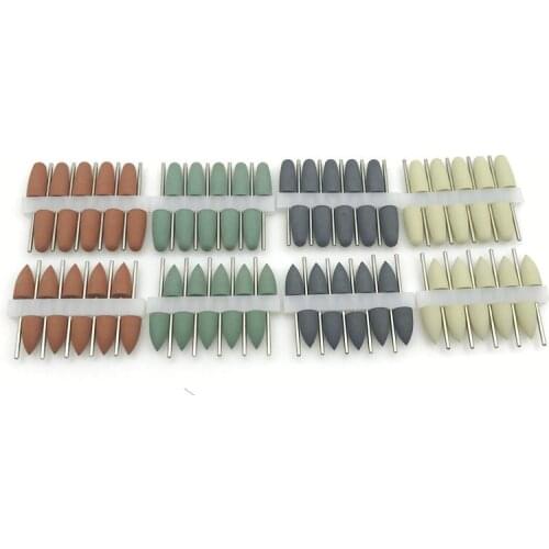 80pcs Dental Materials Silicon Polishers Resin Base Crylic Polishing Burs 2.35mm Dental Supplies Dental Materials Dentist tools