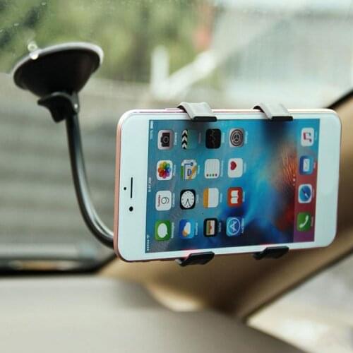 Car Phone Holder 360 Degree Rotate Mobile Phone Stand Car Mount For Iphone Xiaomi Windshield Long Arm Clip Phone Car Holder