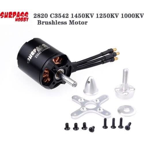 SURPASS HOBBY 2820 C3542 1450KV 1250KV 1000KV Brushless Motor for RC Airplane Fixed-wing Glider Aircraft
