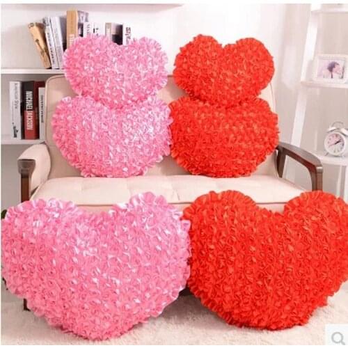 Big size Festive love shape petal pillow 35/45/55/70cm plush high quality comfortable Soothing doll cushion Wall decoration gift