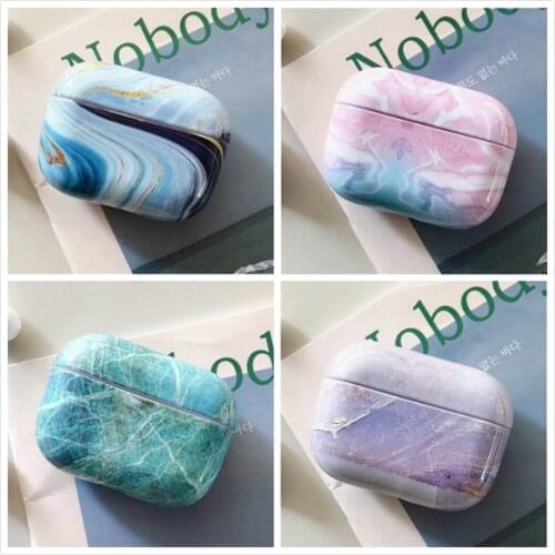 Cute Earphone cover for Apple Airpods Pro Case 2019 Marble Luxury Hard Cover for Apple Air Pods Pro 3 Headphone Earpods Plastic