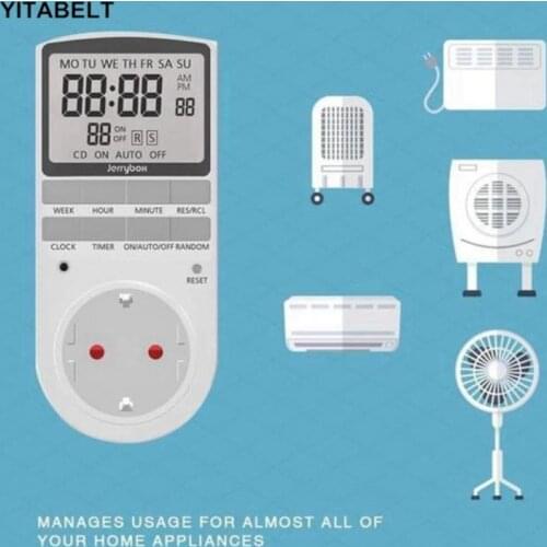 EU US UK Electrical 7 Days Weekly Programmable Wall Plug-in Digital Plug Time Switch Kitchen Smart Timer Socket Outlet Power