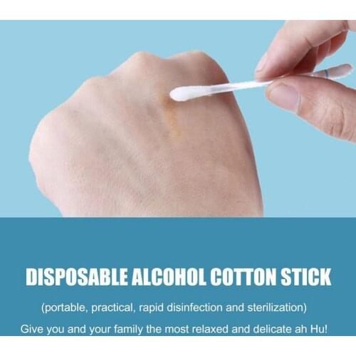 Medical Alcohol Disposable Emergency Cotton Stick Swab For Newborn Children Swab Individual Packaging Baby Adult Disinfecte Q1C8
