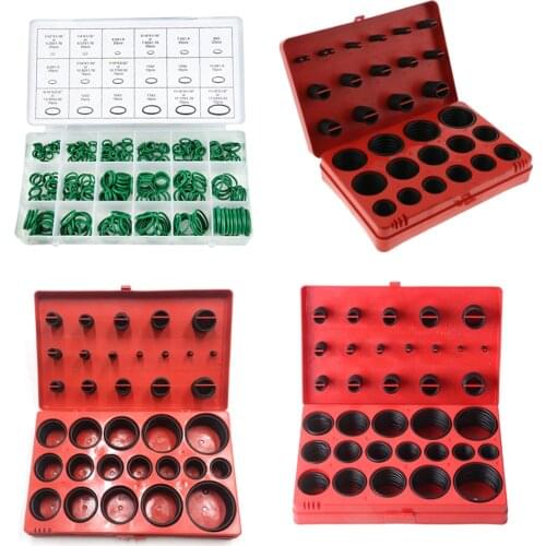 O Ring Assortment Set Seal Gasket Universal Rubber O Ring Kit R01 R32 Nylon Spacer Sealing Grommet for Valves Cars Pump