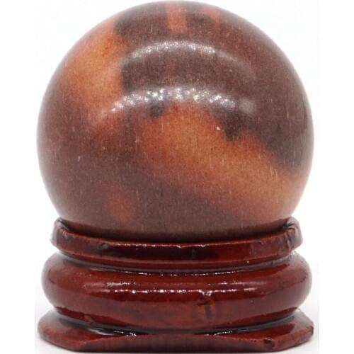 Natural Print Jasper Ball Natural Mineral Quartz Sphere Hand Massage Crystal Ball Healing Feng Shui Home Decor Accessory 30mm