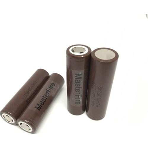 MasterFire 4pcs/lot Original HG2 3000mah 18650 3.7V Rechargeable Li-ion Battery Flashlight Power Tools Batteries 20A Discharge