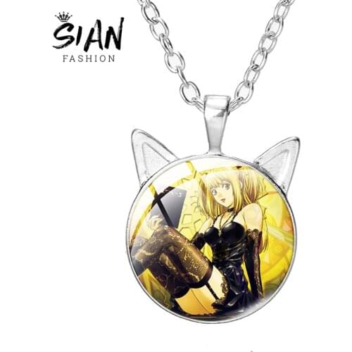 SIAN Death Note Cartoon Pictures Pendant Necklaces For Teens Women Fashion Man Metal Necklace Chain On The Neck Jewelry Gifts