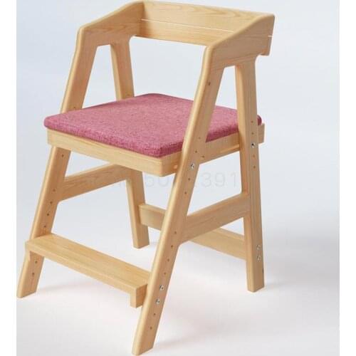 Real Wood Chair Chair Lift Learning Children Students Write Jiaozi Meal Chair Stool Chair Lift Regulating Chair
