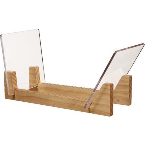 Storage Holder Record Stand Wood Storage Display Stands with Clear Acrylic Record Player Stand Solid Wood Albums Storage Rack