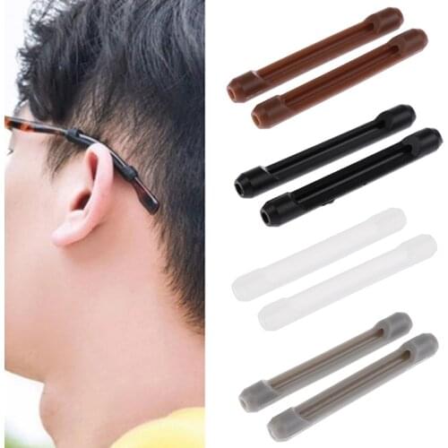 Eyewear Transparent Anti Slip Silicone Ear Hook Temple Tip Holder Eye Glasses Accessories Soft