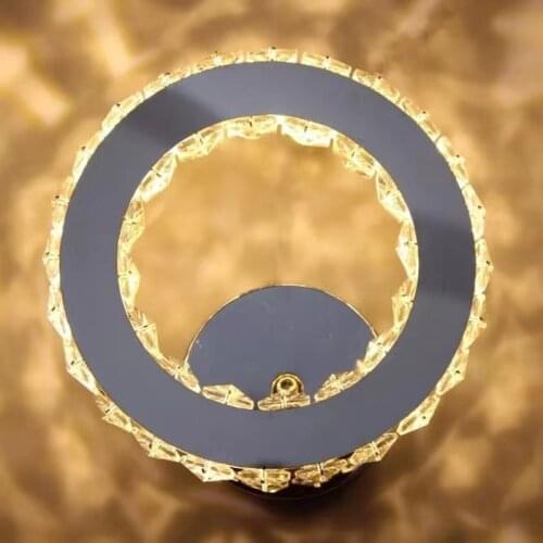 Modern LED crystal wall lamp warm and simple LED crystal wall lamp romantic creative soft bedside bedroom corridor wall lamp
