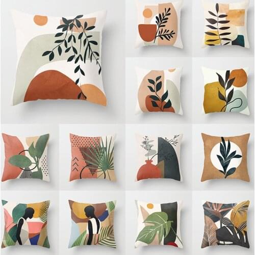 Modern minimalist Nordic abstract geometric portrait hug pillowcase home sofa pillow cushion cover decoration