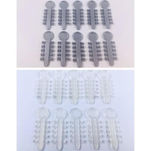 Dental Elastics Rotation Wedge Rotating Pad Rubber Orthodontic Clear Metallic 20Sticks(200 Pcs)