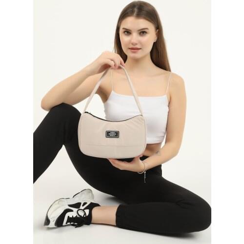 Spring and Summer Women 'S Small Bags Totes Women Fashion Underarm Bag Zipper Half Moon Bag Cotton Cloth Bag