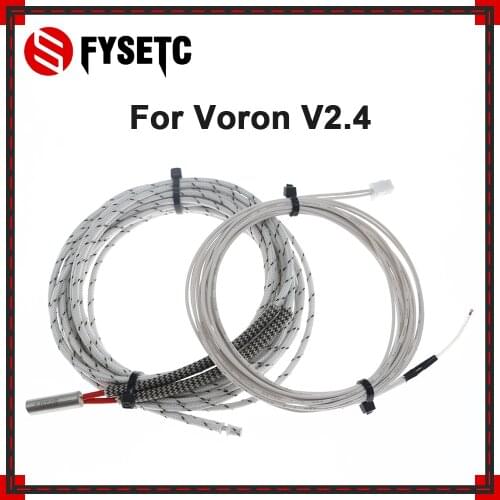 FYSETC 24V 50W Thermistor Terminal XH2.54 2PIN Male Head With Terminal Cable Length 2.3M For Voron V2.4 3D Printer
