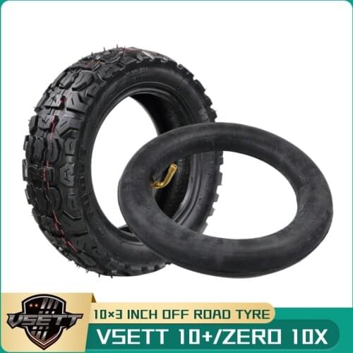 Universal 10 Inch Widened Off Road Pneumatic Tire for Electric Scooter Speedual Zero 10X VSETT 10+ Mantis Inflatable Tyre 10×3
