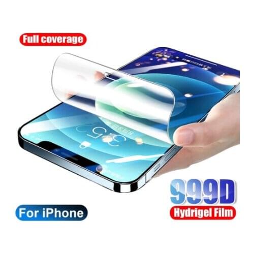 Protective glass on For iPhone 12 11 Pro XS Max XR 7 8 6s Plus screen protector Hydrogel Film For iphone 11 12 Mini glass