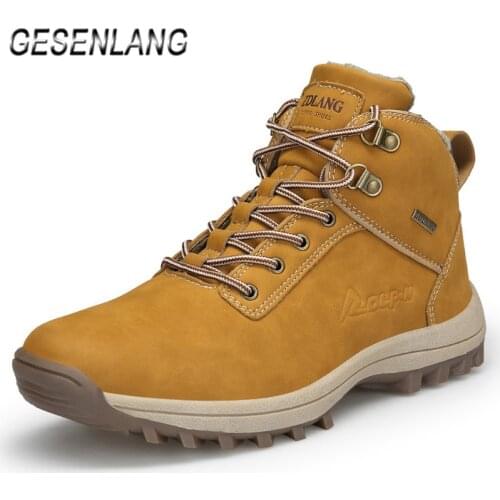 Winter Mens Walking Shoes Male Big Size Non-Skid Casual Outdoor Sneakers High Top Plus Fur Comfortable Warm Barefoot Snow Boots